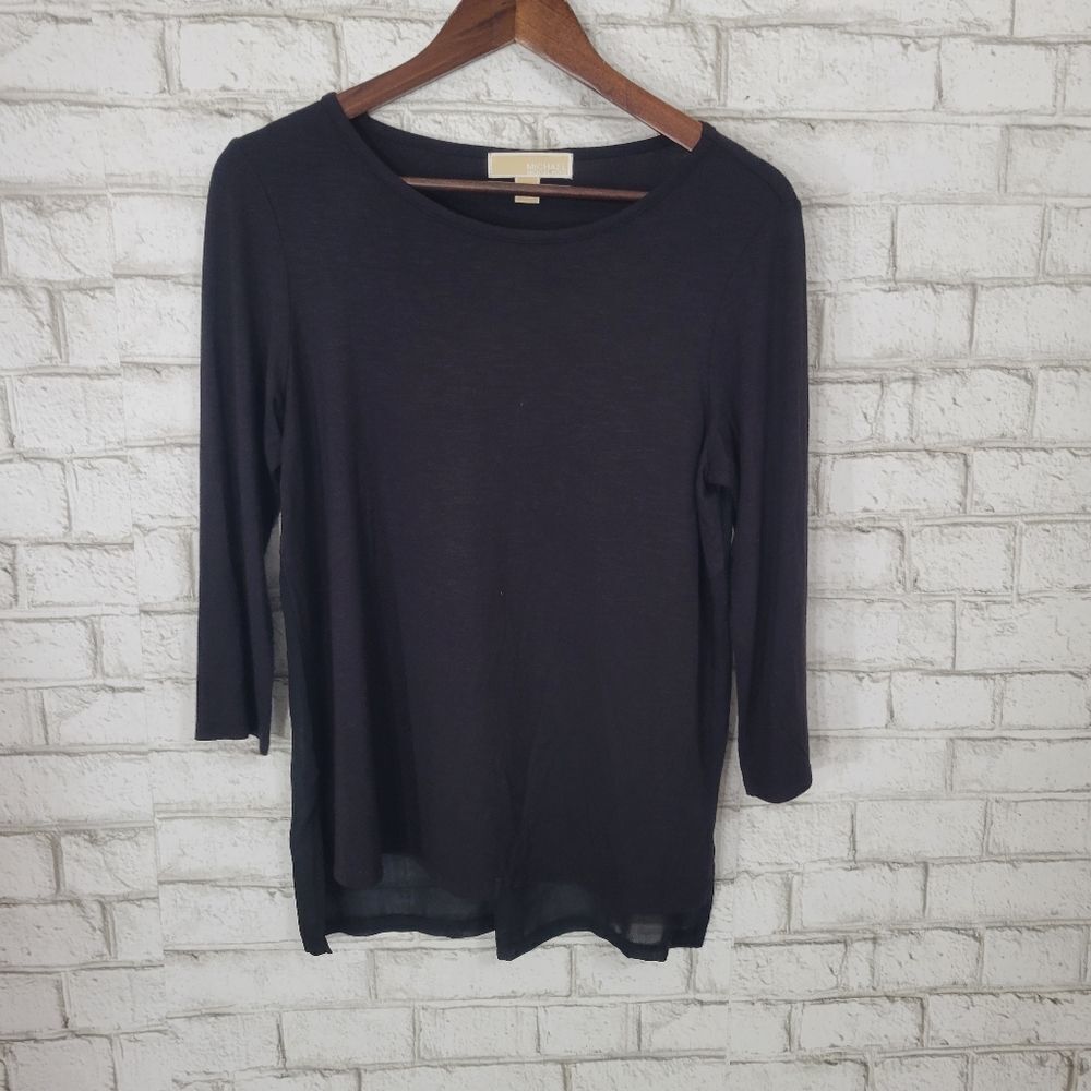 Michael Kors black long sleeve top